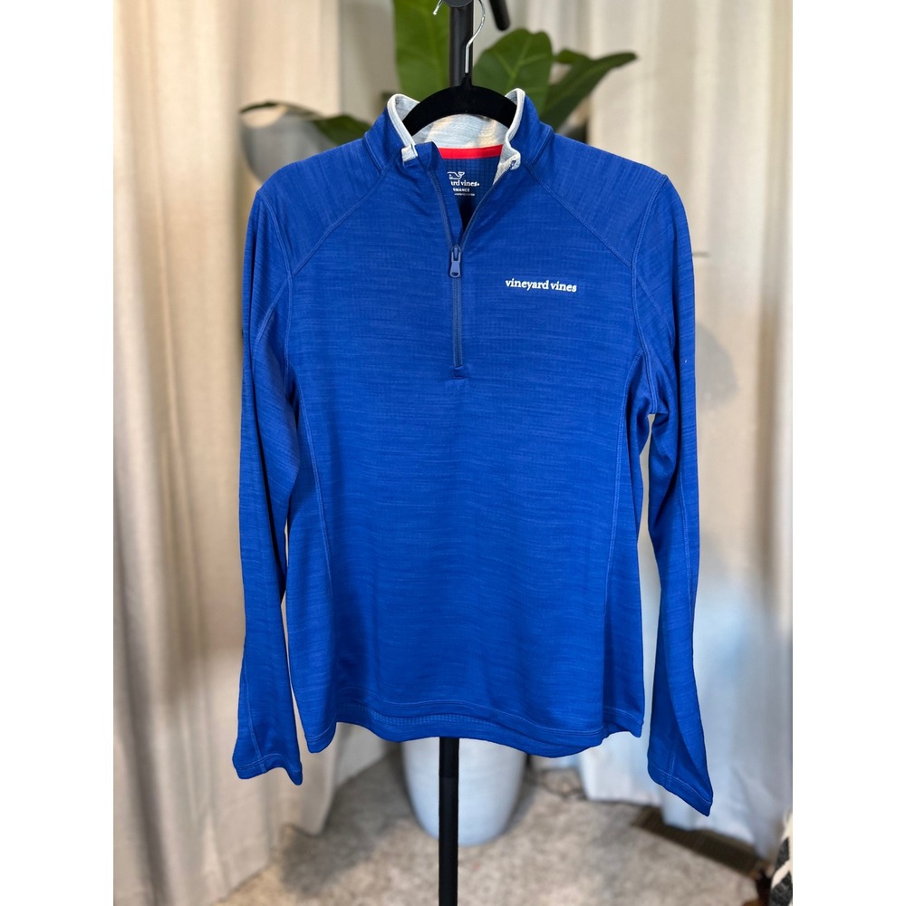 Vineyard Vines Boys Performance Quarter Zip Pullover Blue Heather XL 18/20